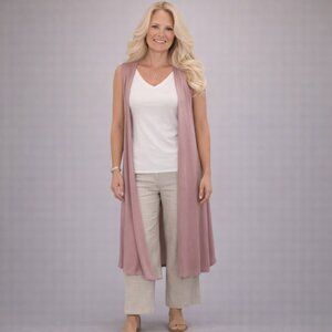 Flowy Sweater Vest | Dusty Rose Modal